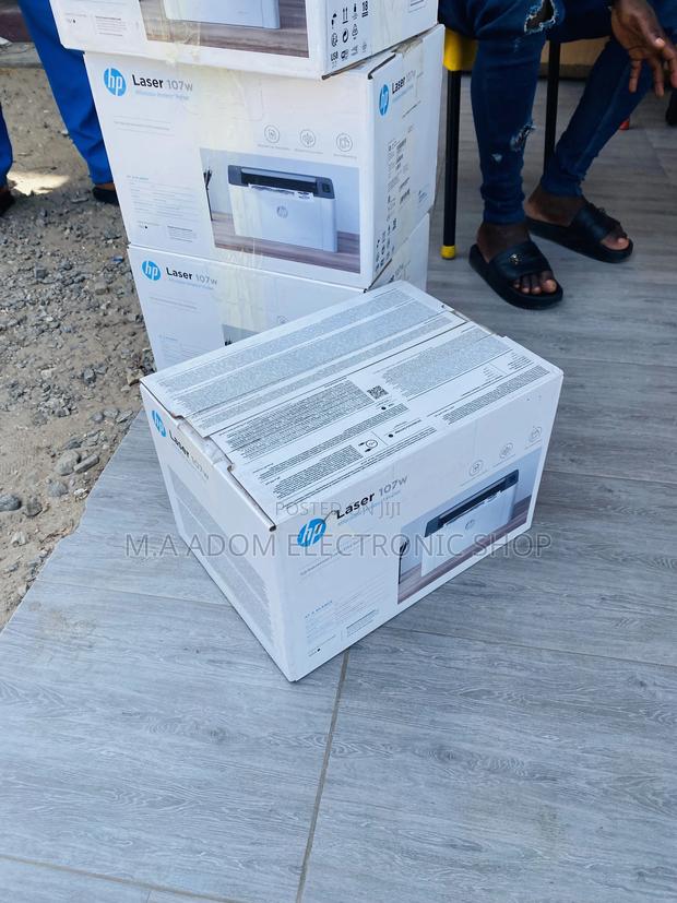 Energy Saving Hp Laser Jet 107W Printer(Black/White). · Photo 1