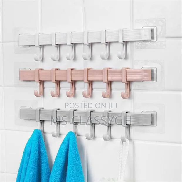 Hook Rack No Punching Hanging Rod Rack Strong Adhesive Toile · Photo 1