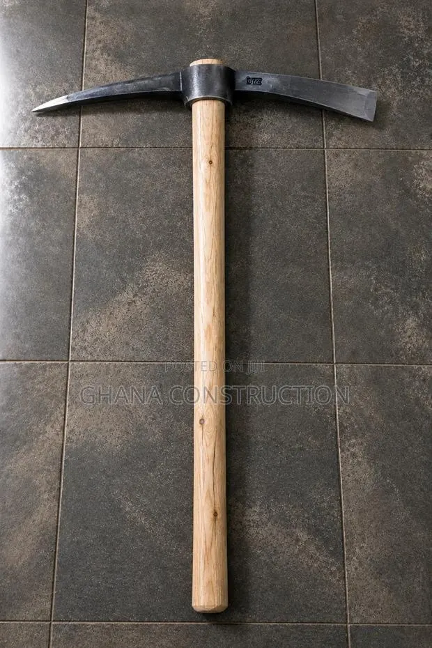 Heavy Duty Pickaxe With Wooden Handle for Farming Mining Axe · Photo 1