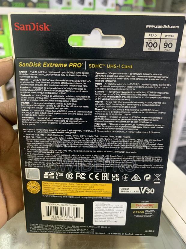 Sandisk 32GB Extreme Pro SDXC Ushs-l UHD Memory Card · Photo 2