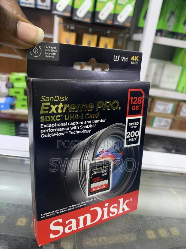 Sandisk 128GB Extreme Pro SDXC Ushs-l UHD Memory Card · Photo 2
