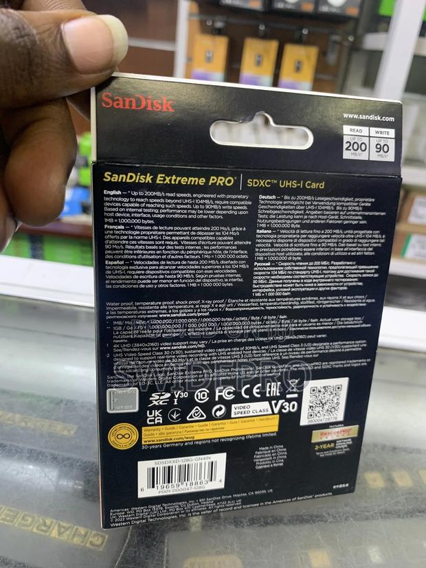 Sandisk 128GB Extreme Pro SDXC Ushs-l UHD Memory Card · Photo 3