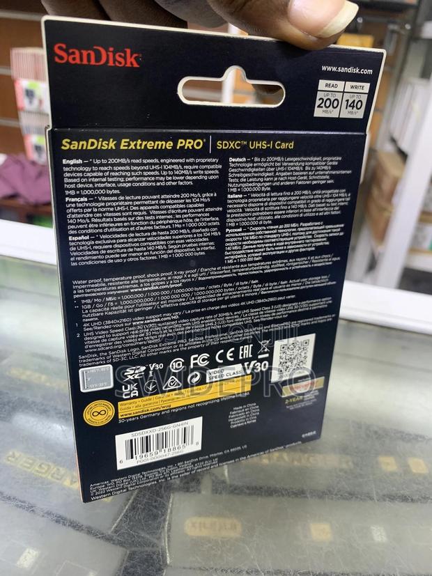 Sandisk 256GB Extreme Pro SDXC Ushs-l UHD Memory Card · Photo 4