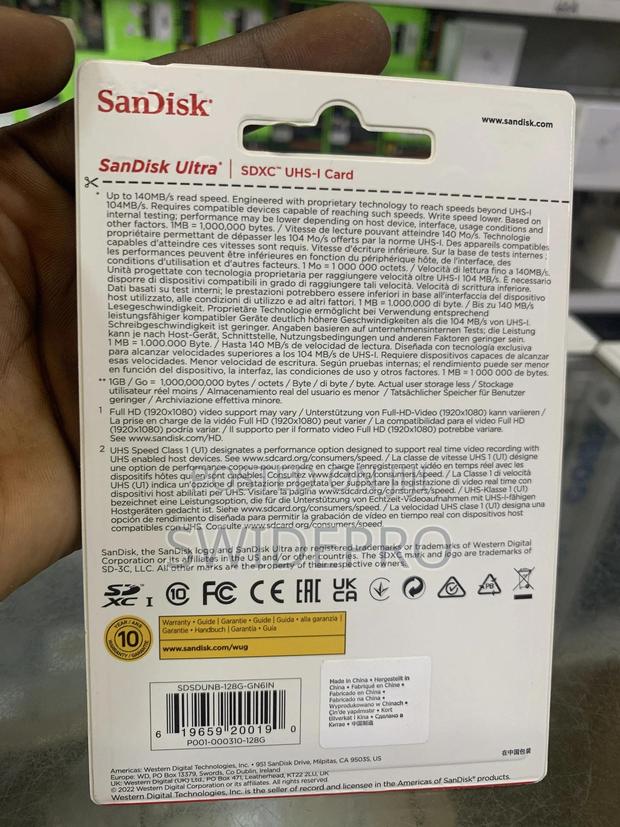 Sandisk 128GB Ultra SDHC UHS-I HD Camera Memory Card 140mb/S · Photo 2