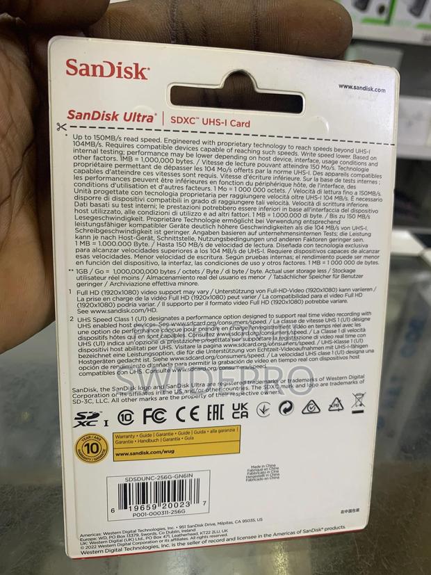 Sandisk 256GB Ultra SDHC UHS-I HD Camera Memory Card 150mb/S · Photo 3
