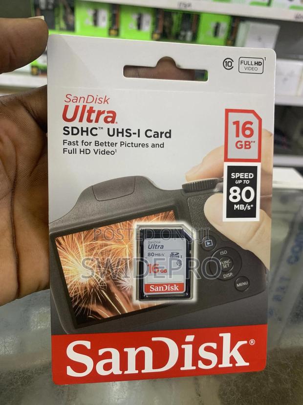 Sandisk 16GB Ultra SDHC UHS-I HD Camera Memory Card 80mb/S · Photo 1