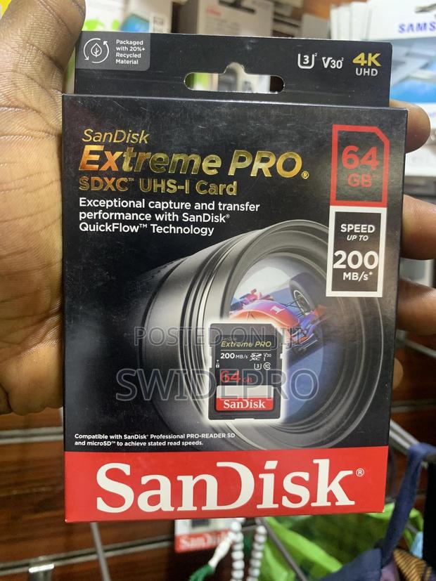 Sandisk 64gb Extreme Pro SDXC Uhs-L Uhd Memory Card · Photo 3