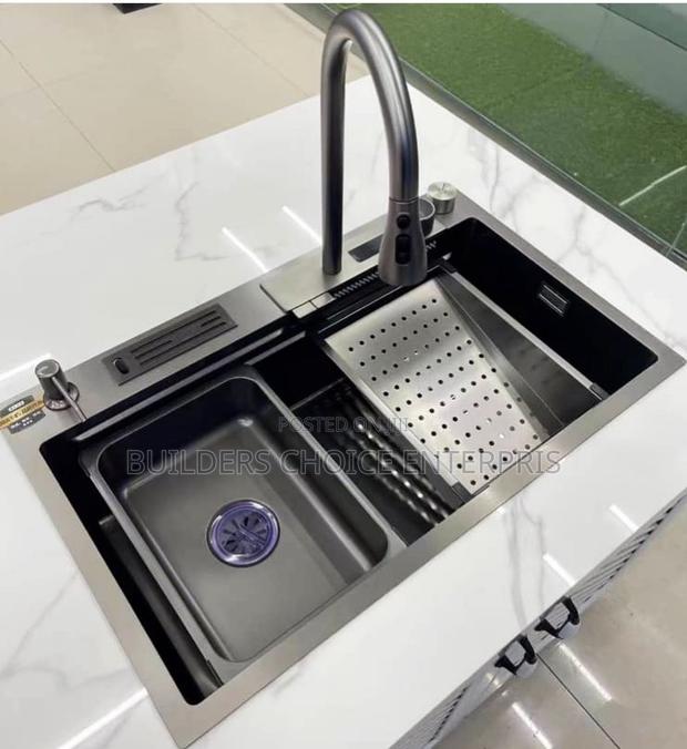 Double Water Fall Kitchen Sink (Large Single Bowl ) · Photo 1