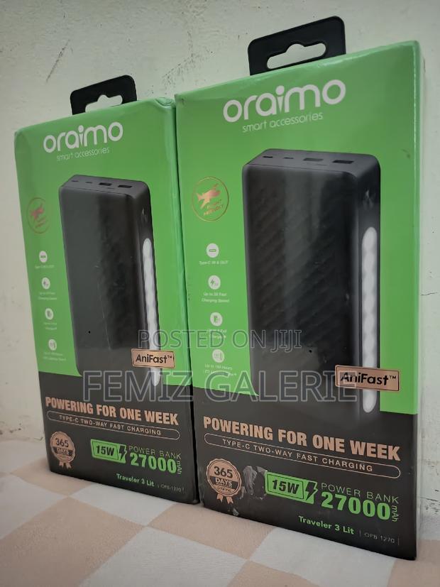 Oraimo Traveler 3 Lit; 27000mah 15w Power Bank · Photo 1