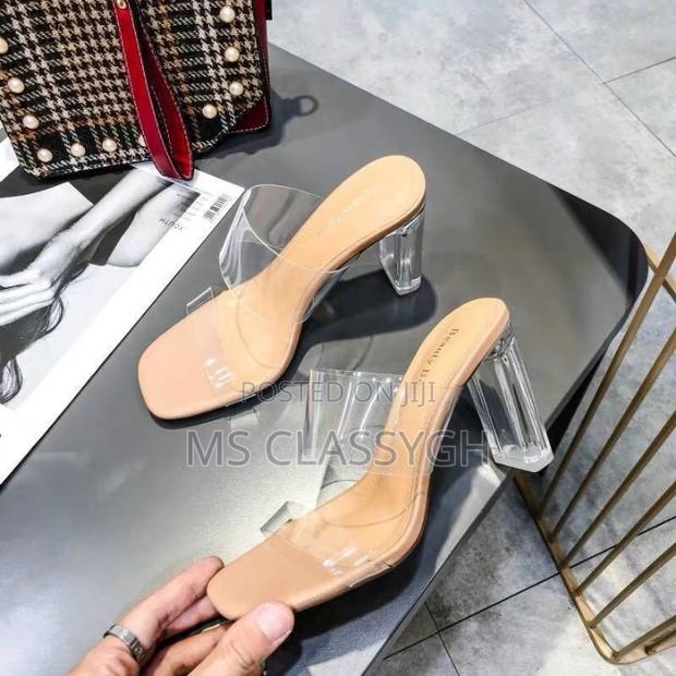 PVC Jelly Slippers Open Toe High Heels Transparent Sandals · Photo 2