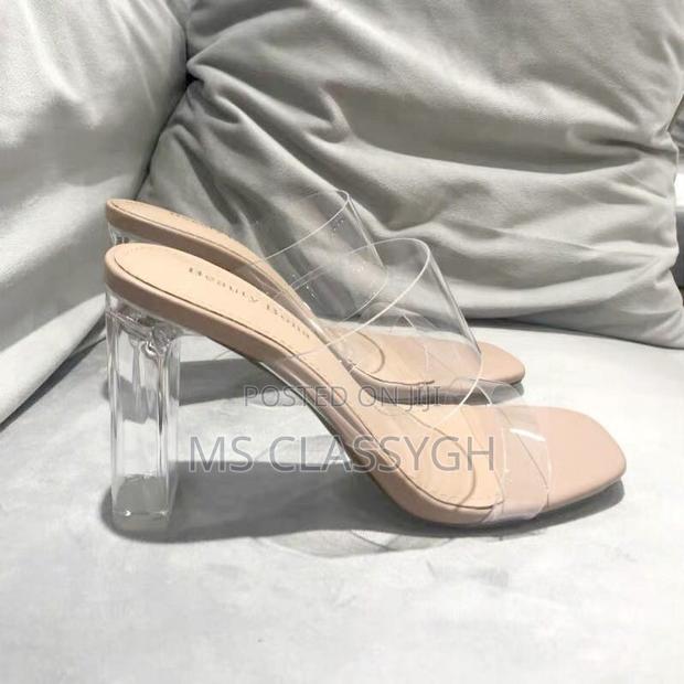 PVC Jelly Slippers Open Toe High Heels Transparent Sandals · Photo 4