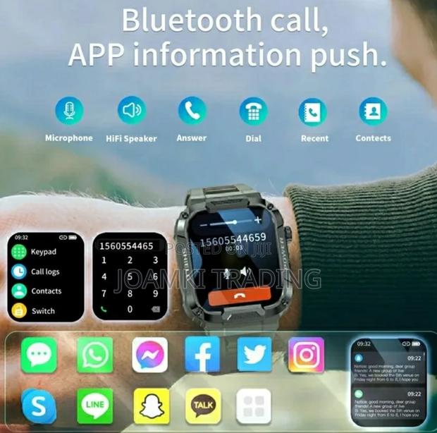 Rugged Smartwatch/Blutooth Call/Health Monitor/Ip68/Ios/Andr · Photo 4