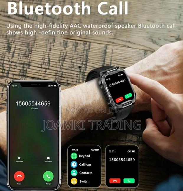 Rugged Smartwatch/Blutooth Call/Health Monitor/Ip68/Ios/Andr · Photo 3