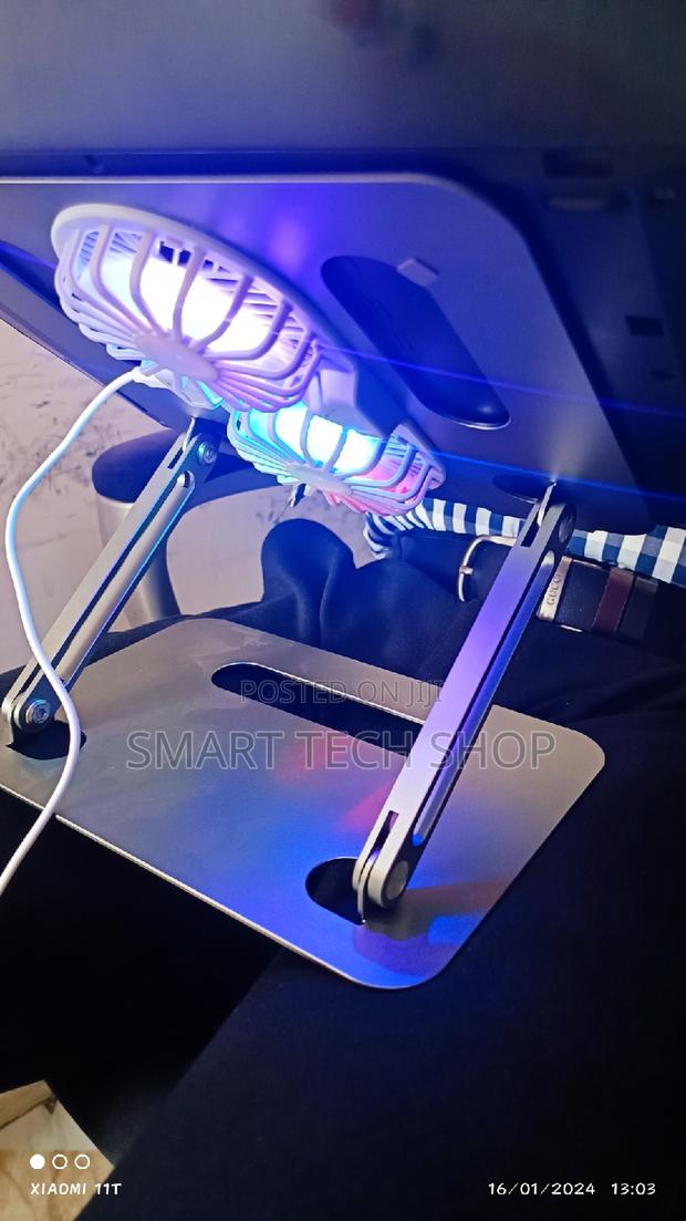Height Adjustable Foldable Aluminium Laptop Stand With Fan · Photo 8