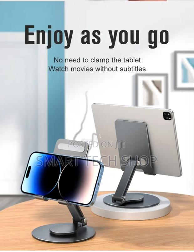 360 Rotating Phone Tablet Stand Desktop Foldable Adjustable · Photo 3