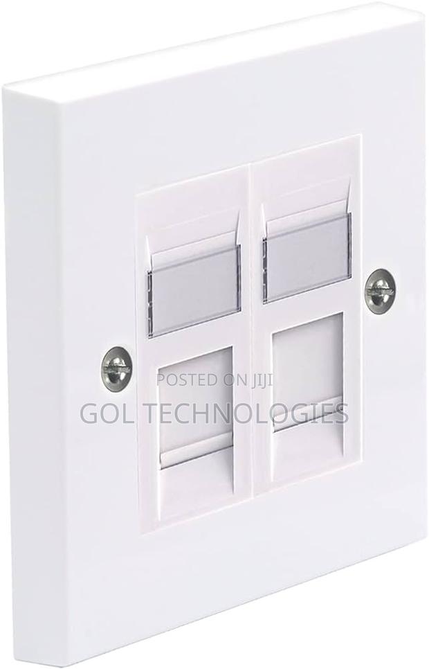 Double Faceplate or Wall Socket With Jack Cat6 · Photo 1