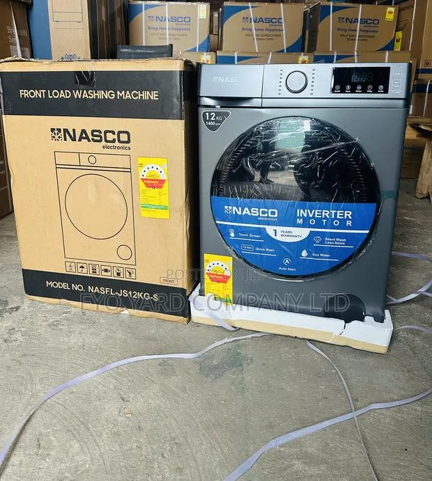 Large Households Washing Nasco 12kg Auto Front Load Washing Machine · Photo 1