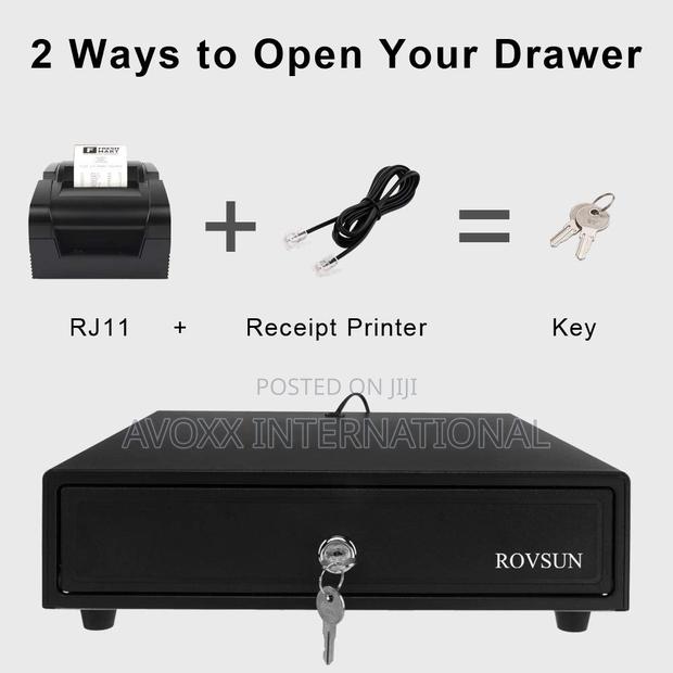 ROVSUN Cash Register Drawer 4 Bill 5 Coin, Money Storage Box · Photo 4