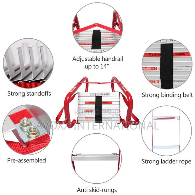 Fire Escape Luis Ladder 2 Story Anti Skid Rungs Emergency Escape 15ft · Photo 6