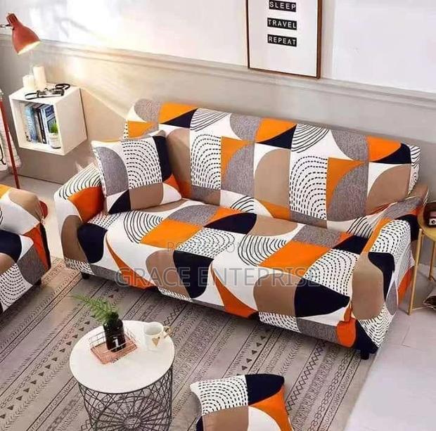 Cotton Elastic Sofa Cover Available in Diff Colour and Sizes · Photo 1
