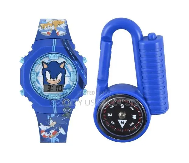 Sonic the Hedgehog Kids Unisex LCD Watch and Compass Set · Photo 1