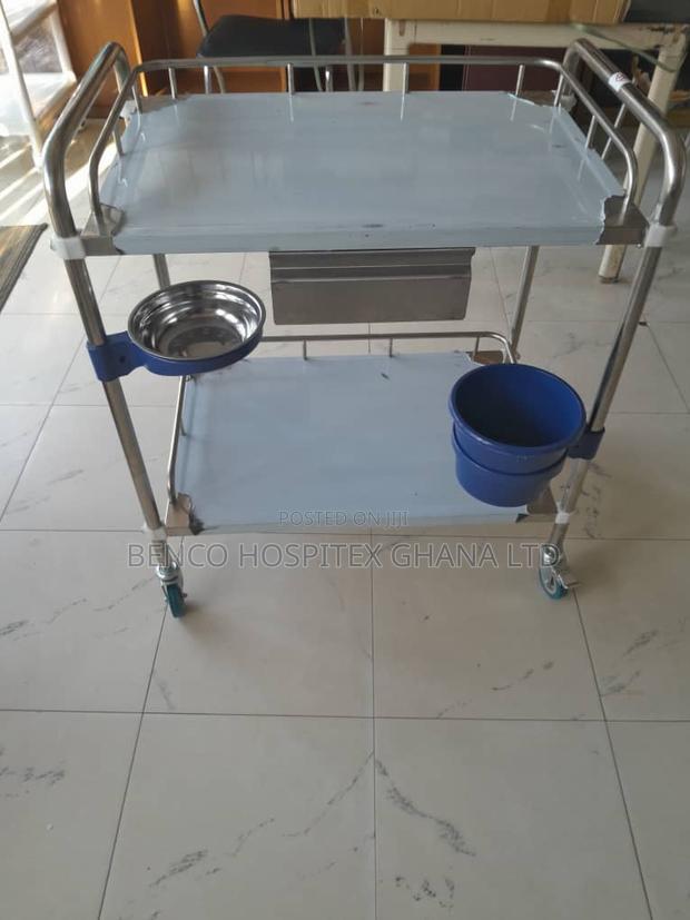 Stainless Trolley 2 Steps With Drawer · Photo 1