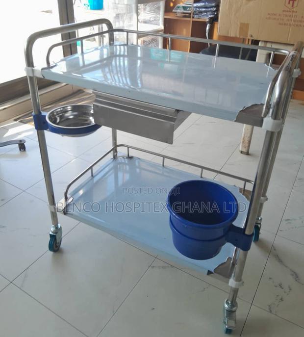 Stainless Trolley 2 Steps With Drawer · Photo 2