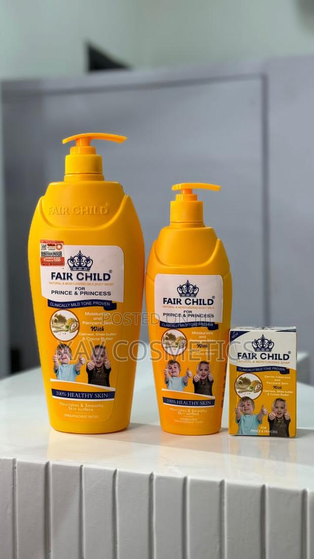 Fair Child Lotion,Wash and Bar Soap. Yellow · Photo 1