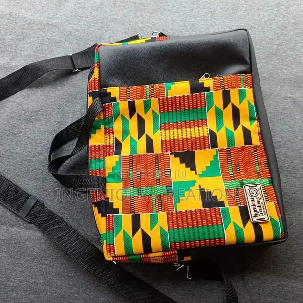 African Print /Leather Laptop Bag · Photo 1
