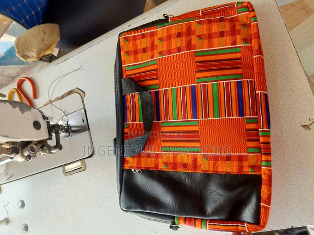 African Print /Leather Laptop Bag · Photo 2