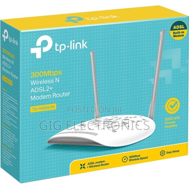 TPLINK 300mbps Wireless N ADSL2+ Modem Router TD-W8961N · Photo 1