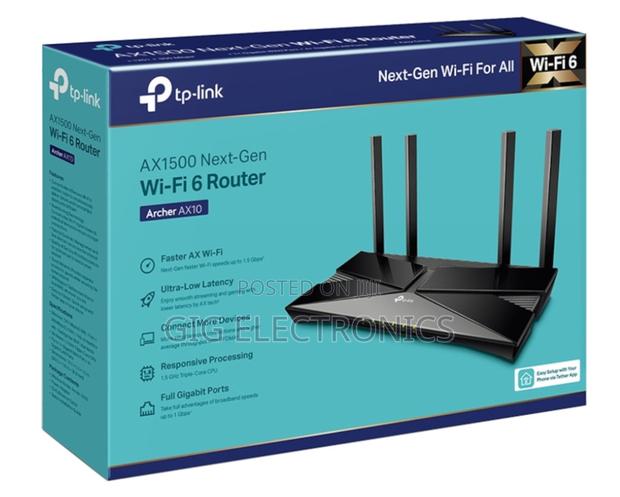 Tp-Link Archer Ax10 Ax1500 Wireless Dual-Band Gigabit Router · Photo 1