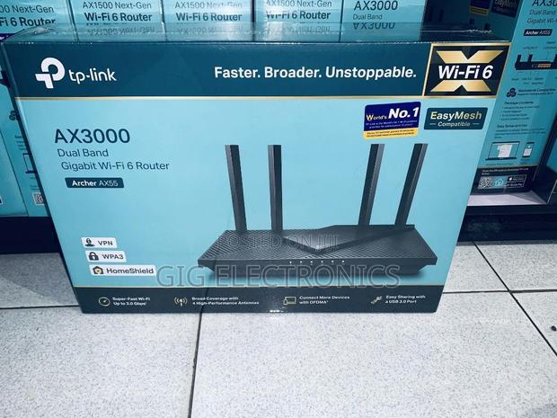 TP-Link Archer Ax55 Ax3000 Wireless Dual-Band Gigabit Router · Photo 1