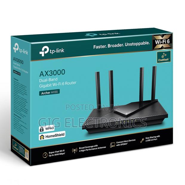 TP-Link Archer Ax55 Ax3000 Wireless Dual-Band Gigabit Router · Photo 2