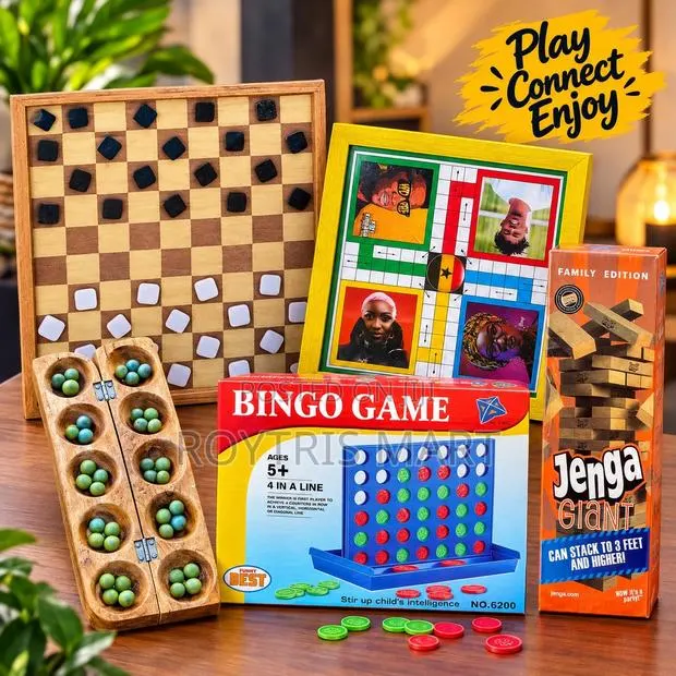 Jenga,Ludo,Oware,Connect 4 and Draft(Dami) Combo · Photo 1