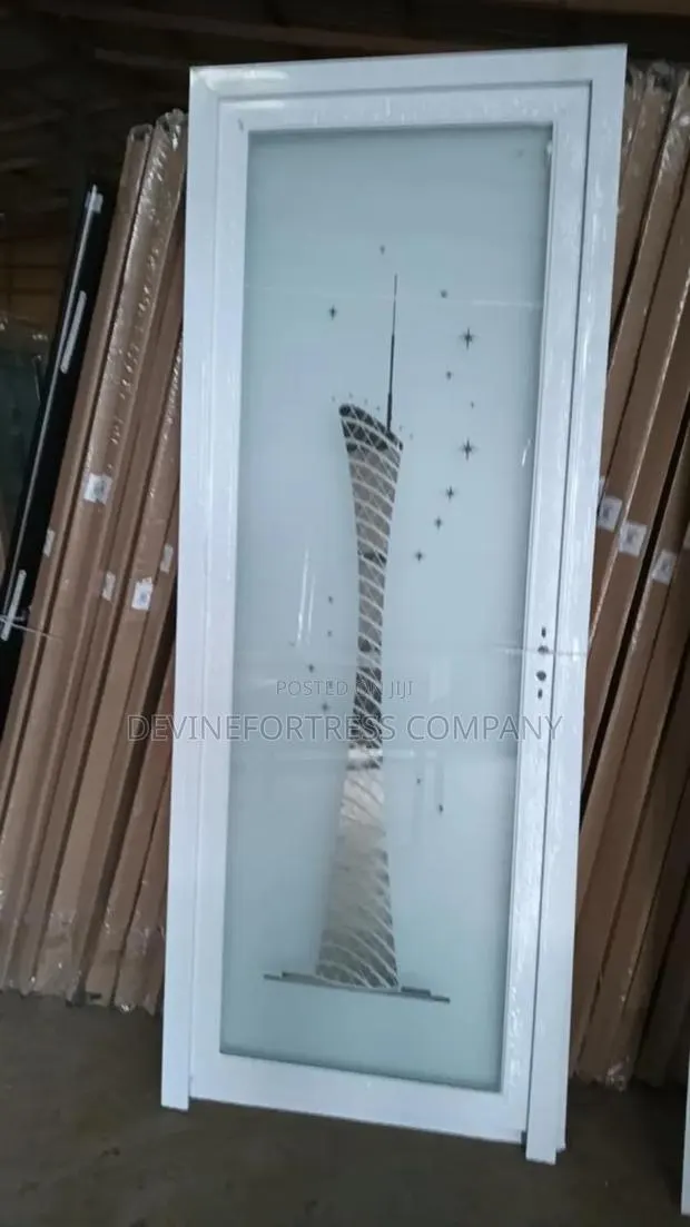 Quality Washroom Glass Door White for All Buildinhs · Photo 1