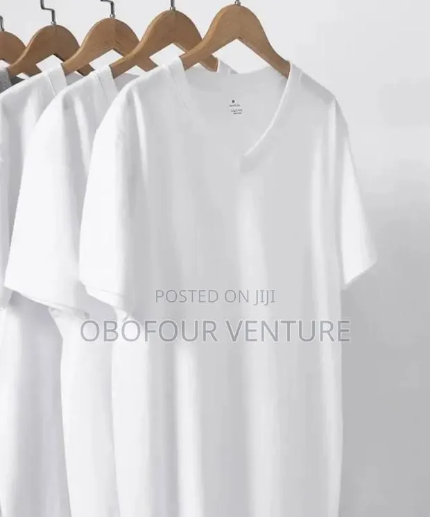 Quality 100% COTTON Plain White v-Neck From Usa Gildan White GoOGforU · Photo 1