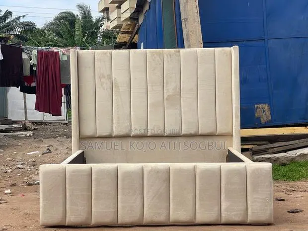 Creamy Double Bed Frame · Photo 1