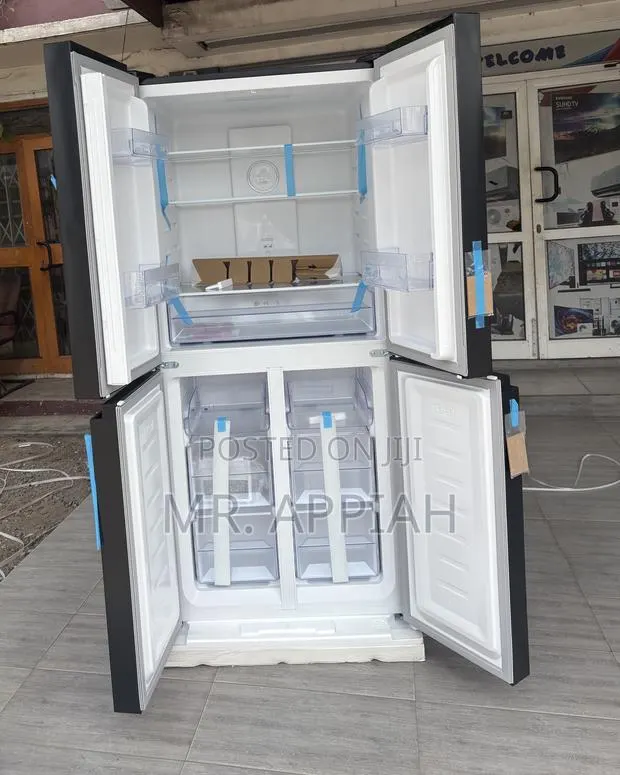 Check Out Durable Pearl Side by Side 4 Door Refrigerator(Gray). · Photo 1
