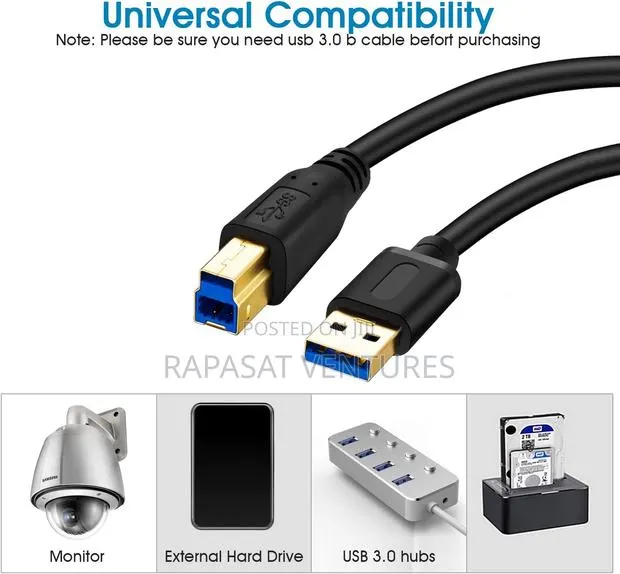 USB 3.0 a Male to B Male Cable 1.8m · Photo 1