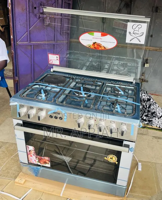 Morden Designed Glass Lid 4 Gas + 1 Electric Cooker · Photo 1