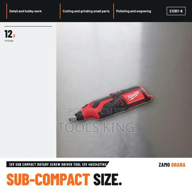 12V Sub Compact Rotary Screw Driver Tool 12V - C12rt-0 · Photo 1