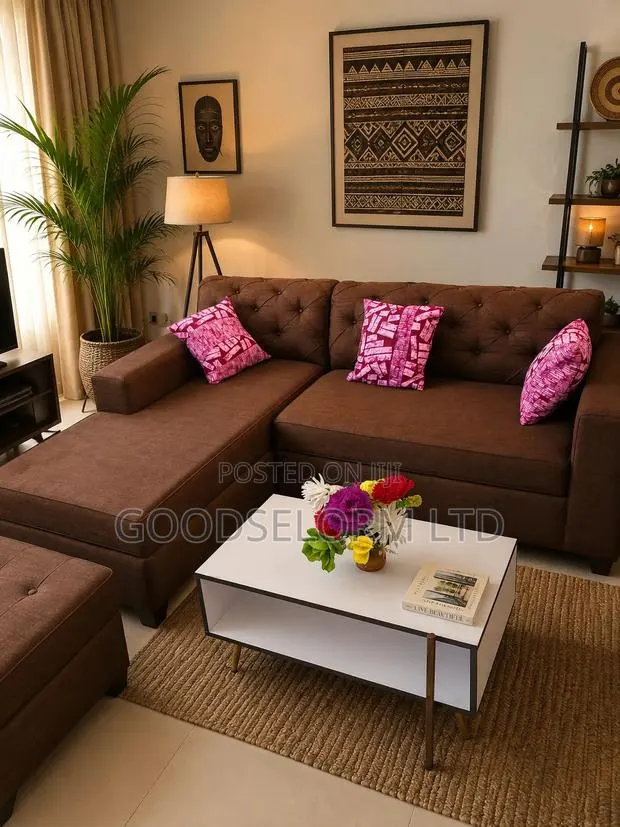 Sofa Bed Furniture Couch Plus Center Table With Flowers