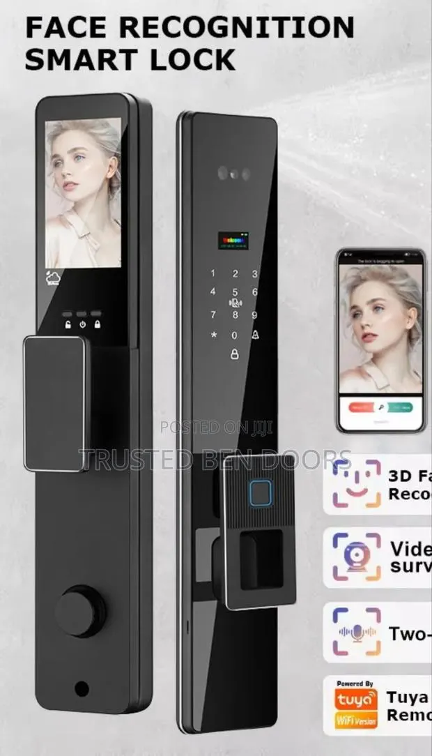 Face Unlock Tuya Wifi App Biometric Wireless Smart Lock · Photo 1