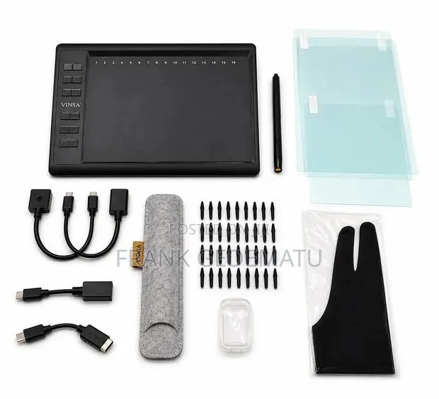 Vinsa 10×6 Graphic Drawing Tablet – For Online Teaching, Design Art · Photo 1