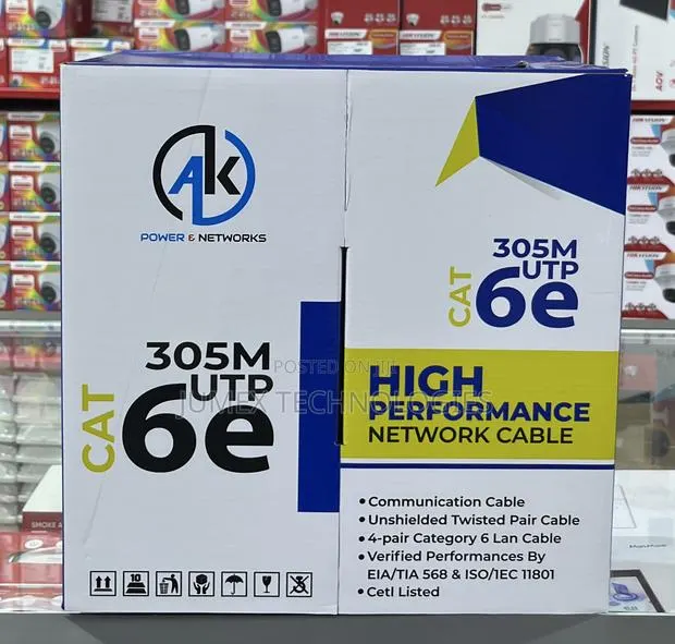 Cat6 Cable Ak Power and Network High Performance Cable 305m Utp · Photo 1