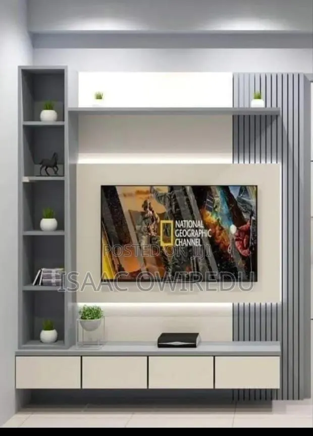 Television Wall Mounted Design With Panels · Photo 1
