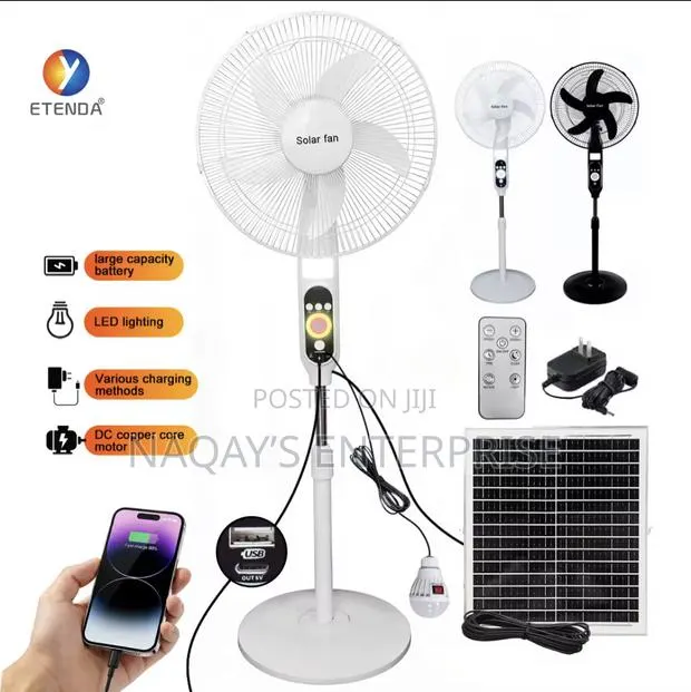 Solar /Electric Rechargeable Fan · Photo 1