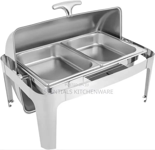 Rectangular Roll Over Chaffing Dish Silver 9l · Photo 2