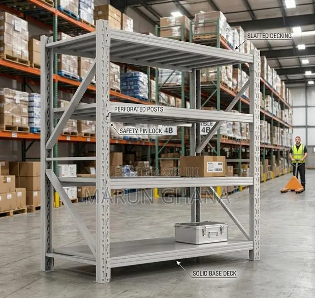 Heavy Duty Metal Warehouse Storage Rack - 4 Tier Shelving Unit · Photo 1